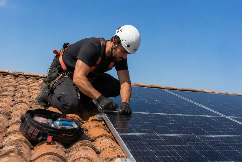 Maintenance et monitoring de panneaux solaires à Bielle